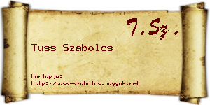 Tuss Szabolcs névjegykártya